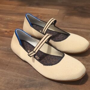 Rothy's The Square Mary Jane Flats in Ecru